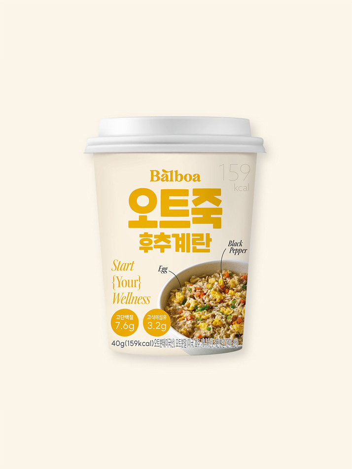 발보아 오트죽 간편 오트밀 포리지 40g 3종 6컵