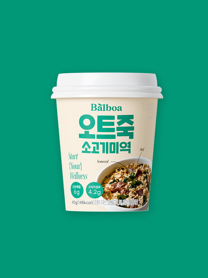 발보아 저당 오트죽 간편 오트밀 포리지 40g 5종 5컵