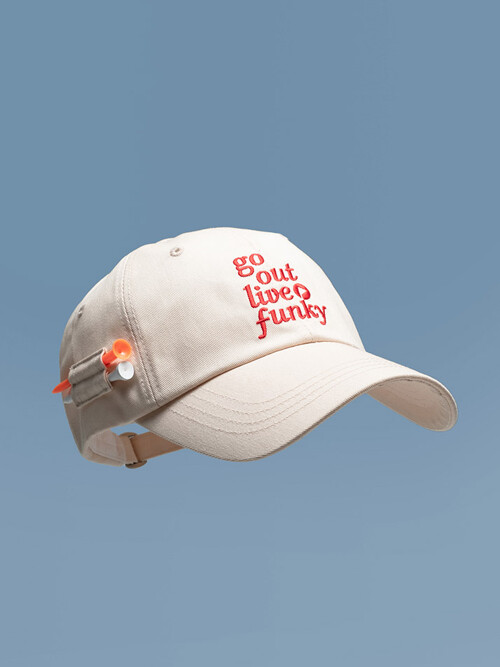 Slogan Ball Cap Ivory