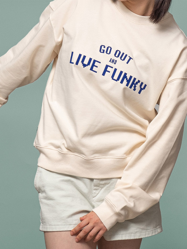 Live Funky Sweatshirt Ivory