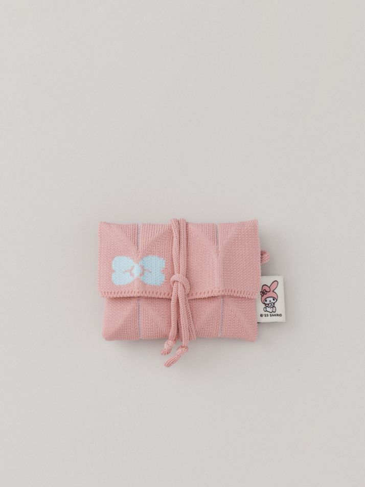 Lucky Pleats Knit Card Wallet My Melody Blossom Pink