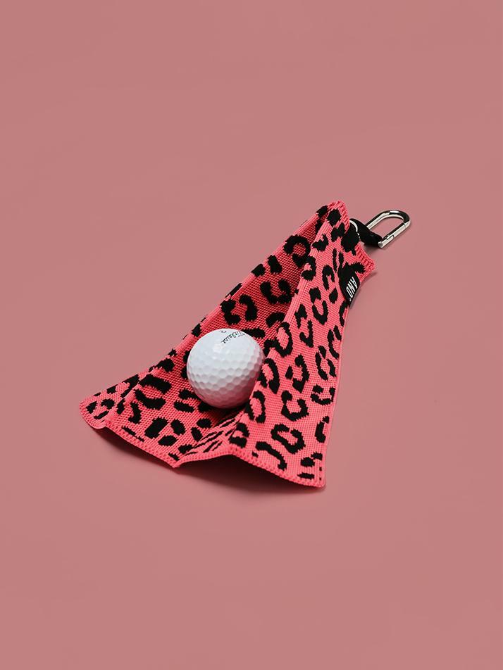 Pleats Ball Towel Wildlife Pink Leopard