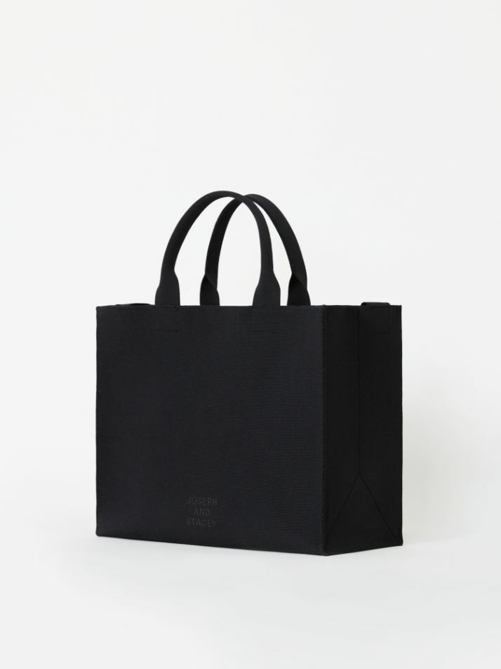 LPK Lattice Knit Tote Bag L Rich Black