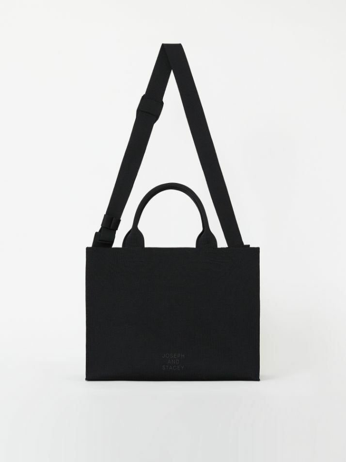 LPK Lattice Knit Tote Bag L Rich Black