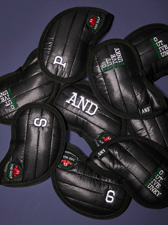 AND GOLF Padded Iron Cover Black