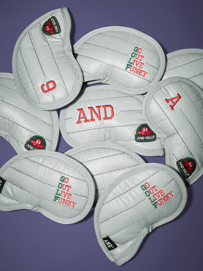 AND GOLF Padded Iron Cover Metalic Gray