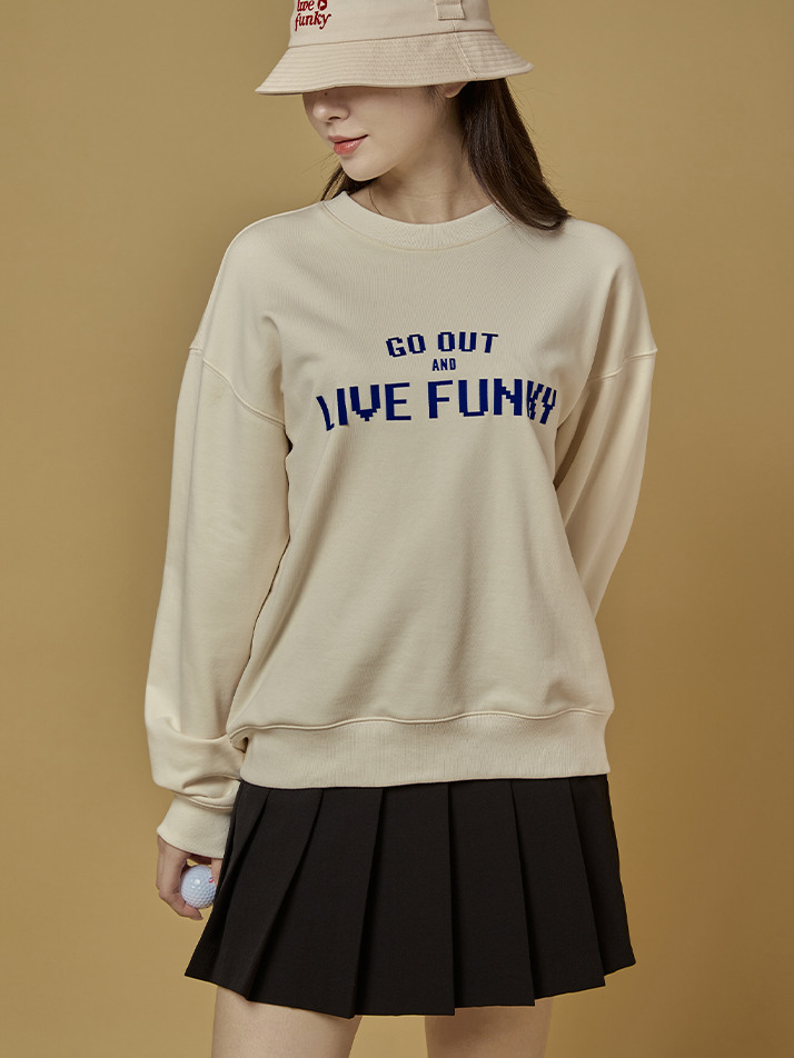 Live Funky Sweatshirt Ivory