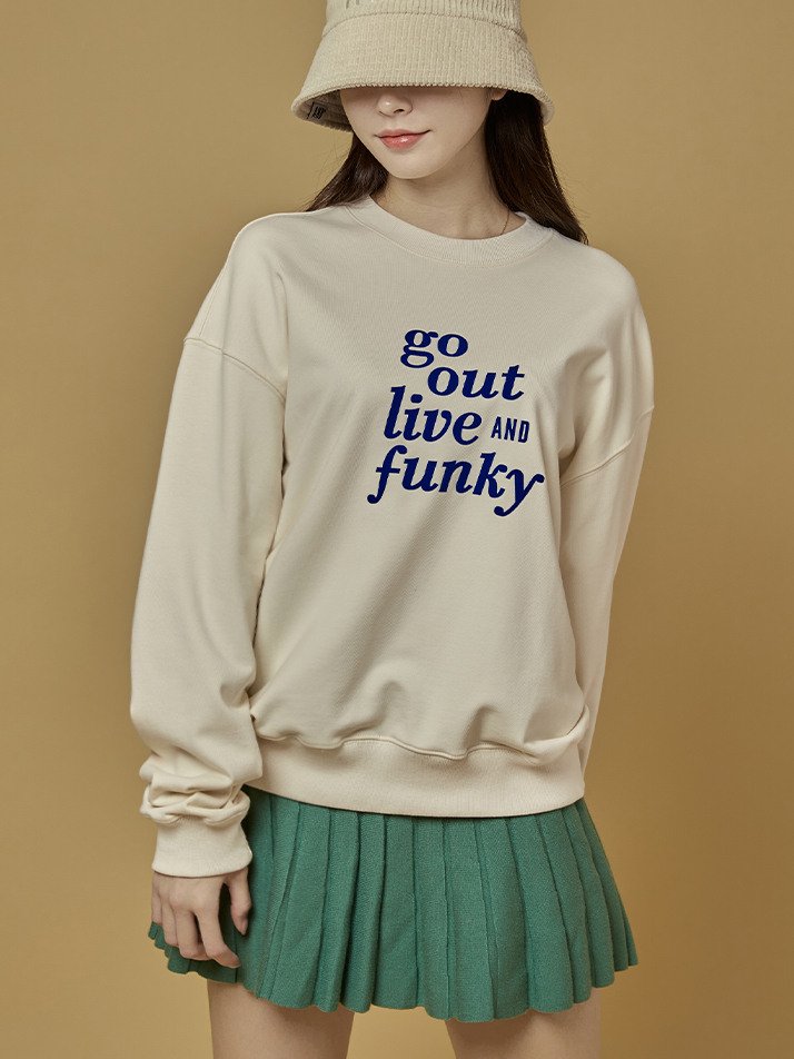 Slogan Sweatshirt Ivory