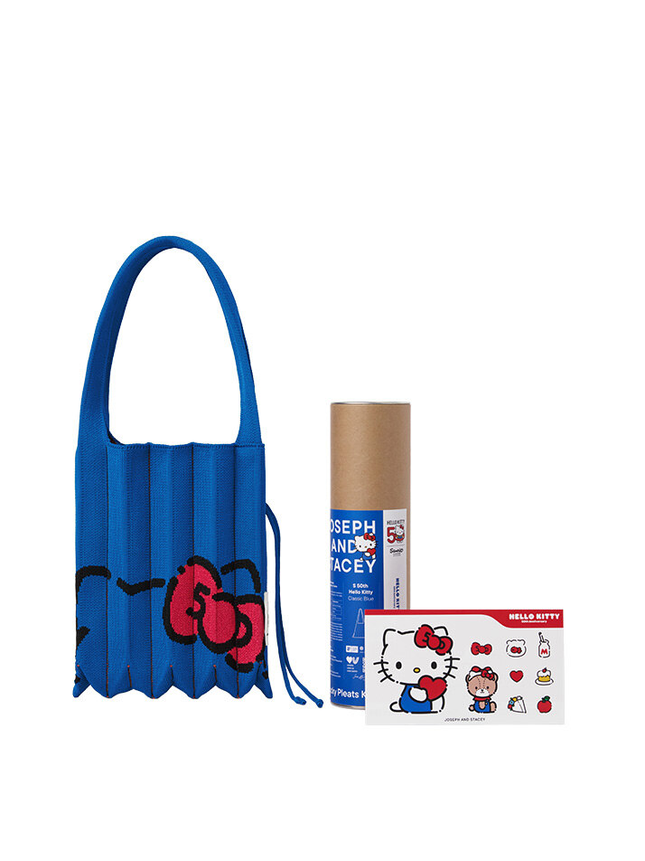 [50주년 한정판]Lucky Pleats Knit S 50th Hello Kitty Classic Blue