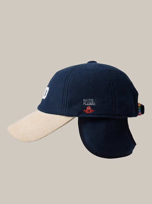 Ear Flap Ball Cap Navy