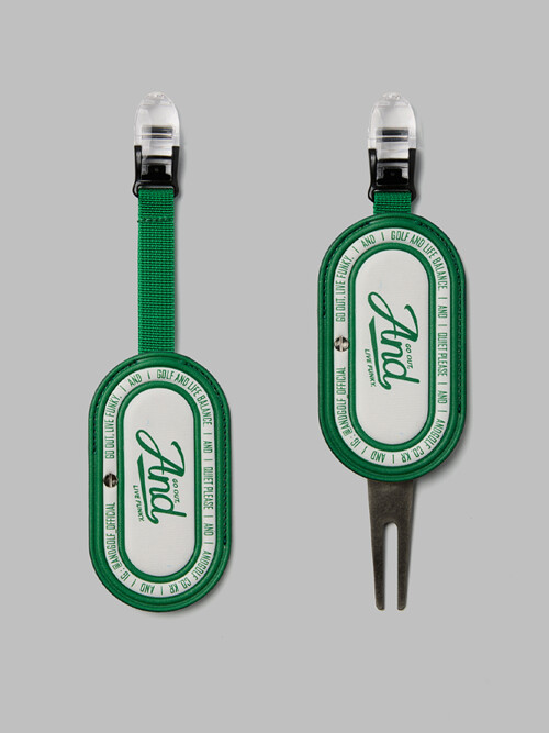 Calligraphy Putter Keeper White Green