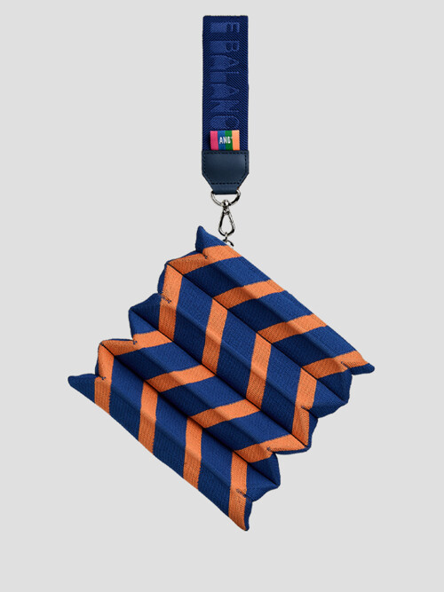 Handy Pleats Pouch Zigzag Blue