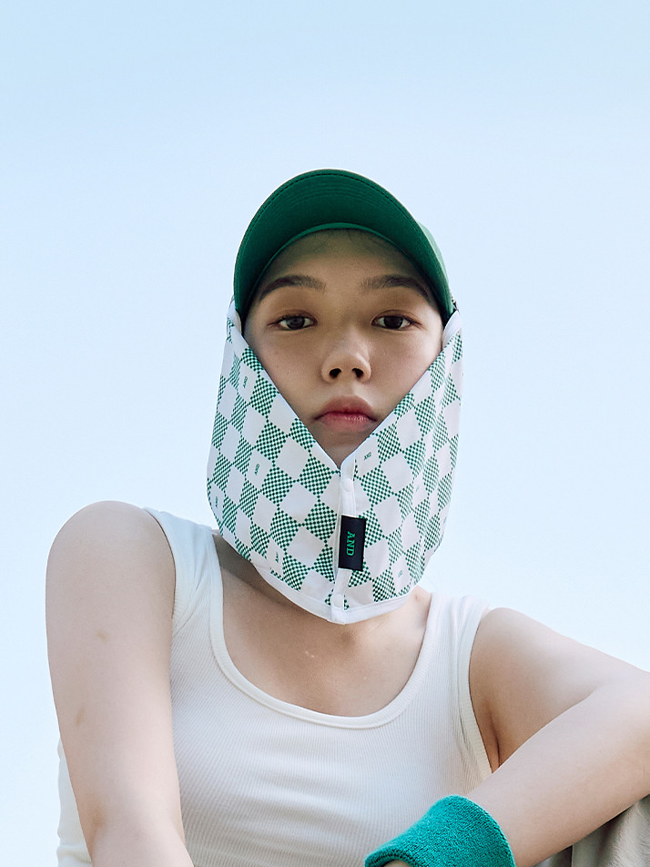 UV Scarf Check Green