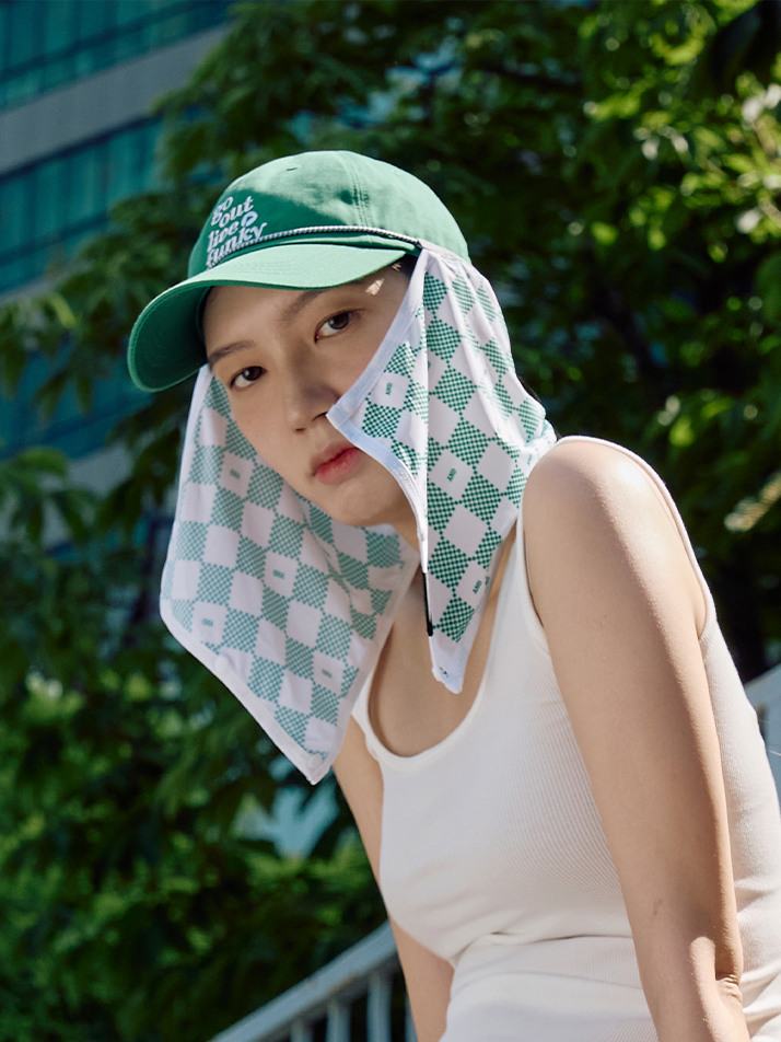 UV Scarf Check Green