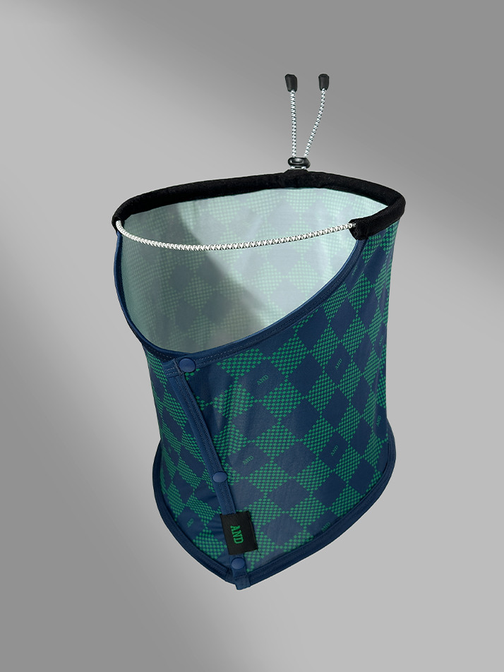 UV Scarf Check Blue Green