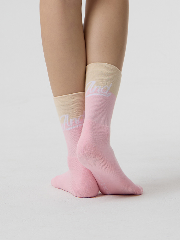 Slim Fit Socks Pink Ivory