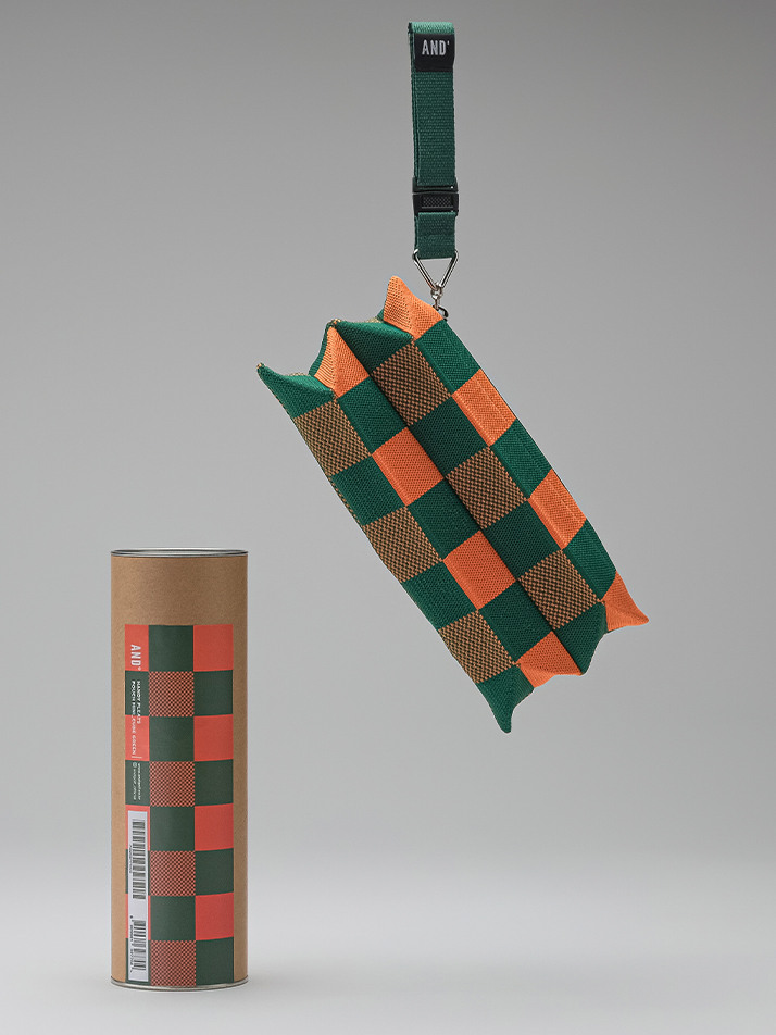 Pleats Pouch Mini Cube Green