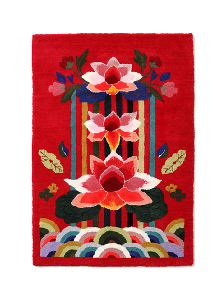 활옷 연꽃 러그 (HWAROT LOTUS RUG)