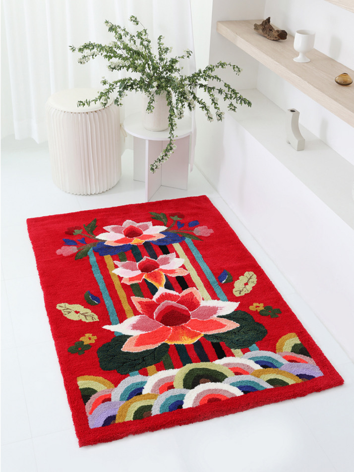 활옷 연꽃 러그 (HWAROT LOTUS RUG)
