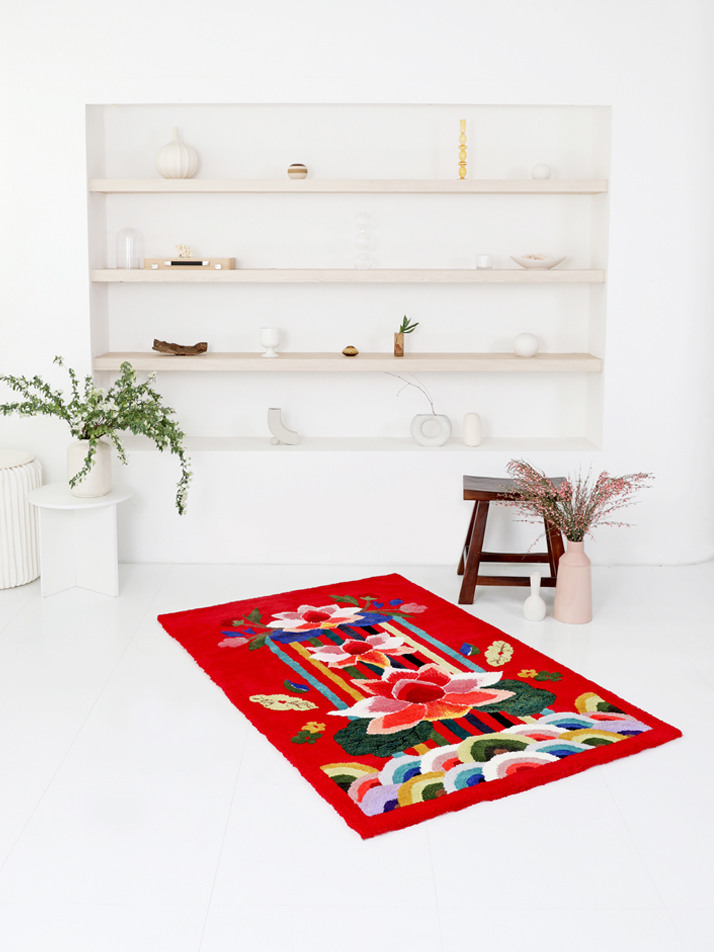 활옷 연꽃 러그 (HWAROT LOTUS RUG)
