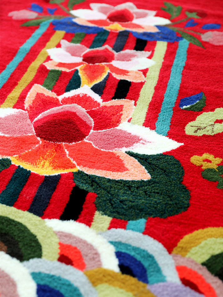 활옷 연꽃 러그 (HWAROT LOTUS RUG)
