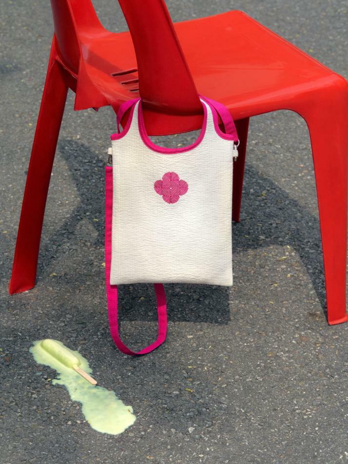 누비 보자기 자수 꽃 가방  (Nubi Bojagi Flower Bag)