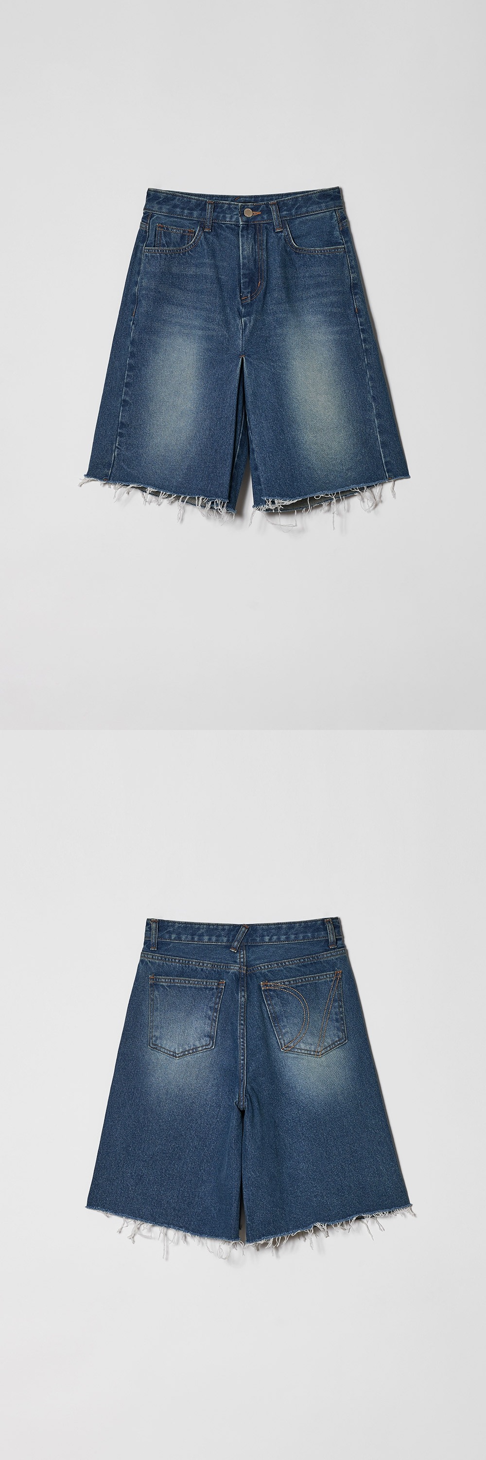DENIM WRAP SKIRT SHORTS (dark blue) ETERNAL JOURNEY