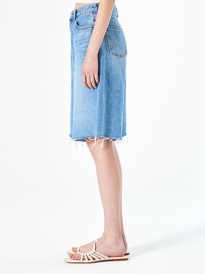 DENIM WRAP SKIRT SHORTS (blue) ETERNAL JOURNEY