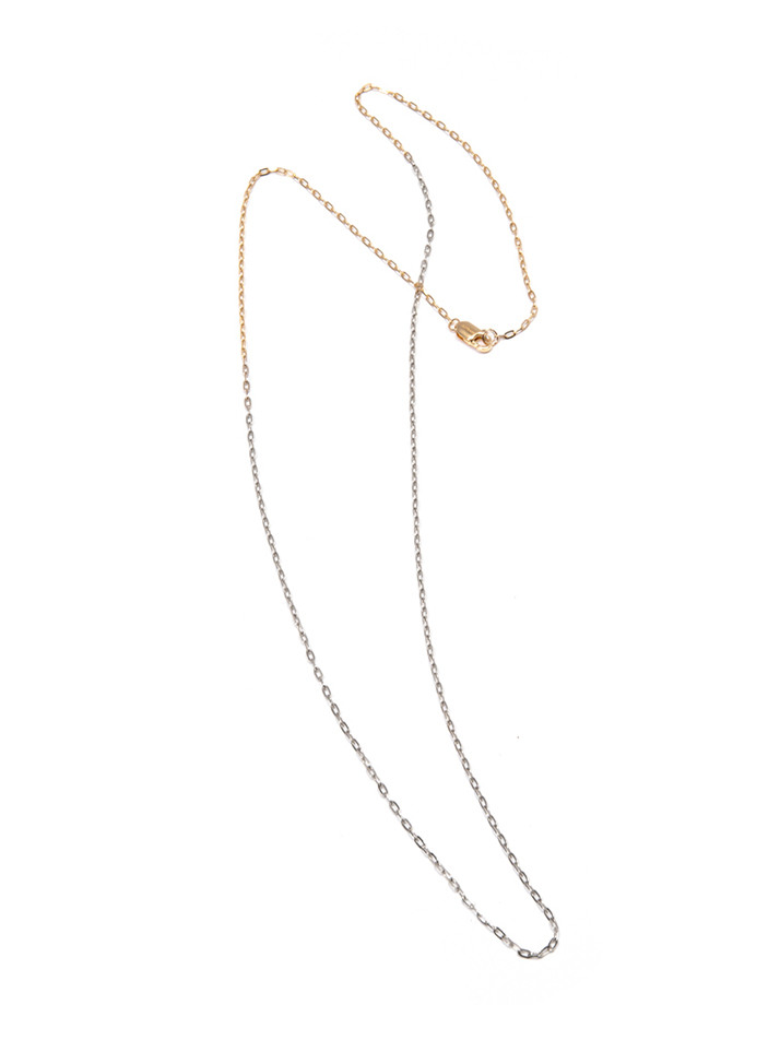 TWO TONES GOLD CHAIN NECKLACE