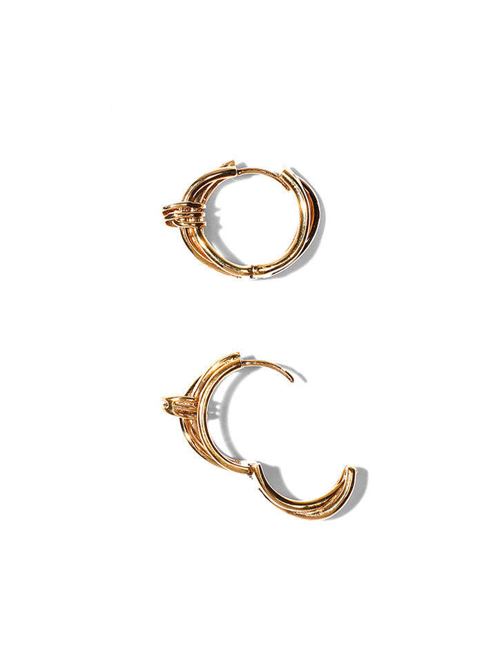 GORDIAN BOLD KNOT GOLD HOOPS