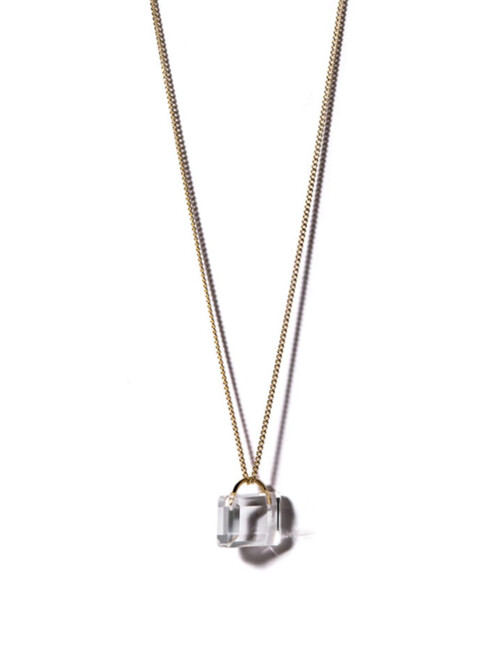 COLORLESS PADLOCK NECKLACE