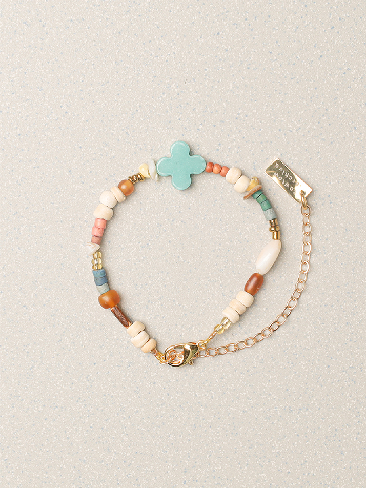 FULL CLOVER BRACELET TURQUOISE : ARCHIVE-049