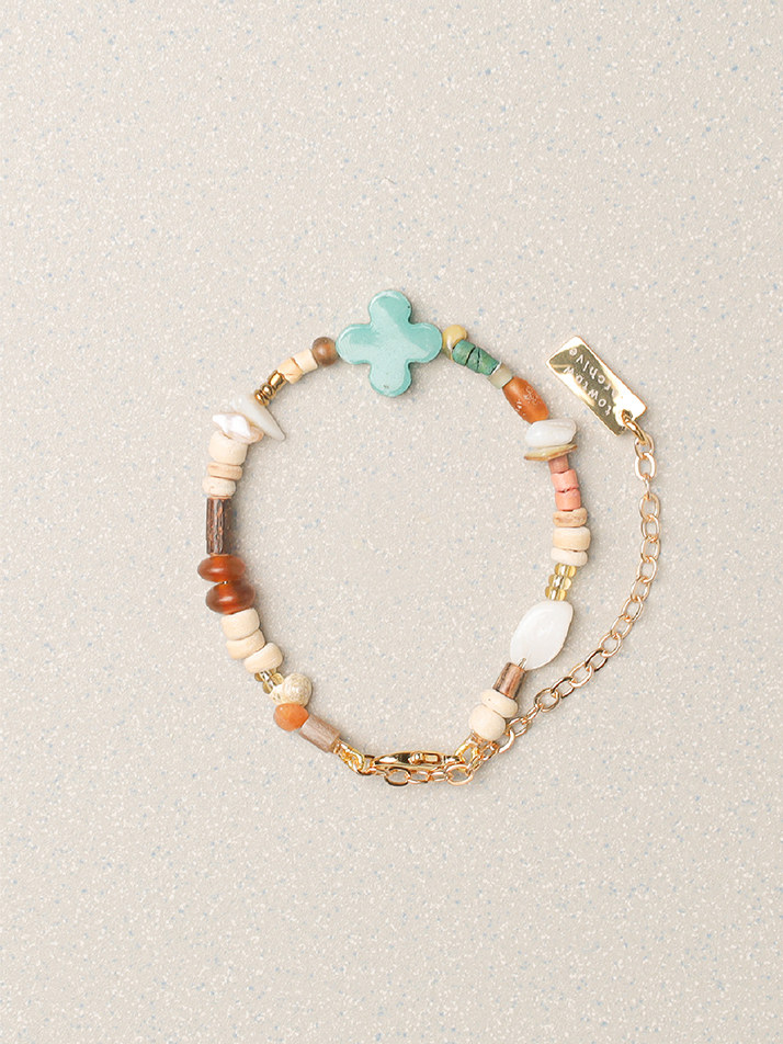 FULL CLOVER BRACELET TURQUOISE : ARCHIVE-049