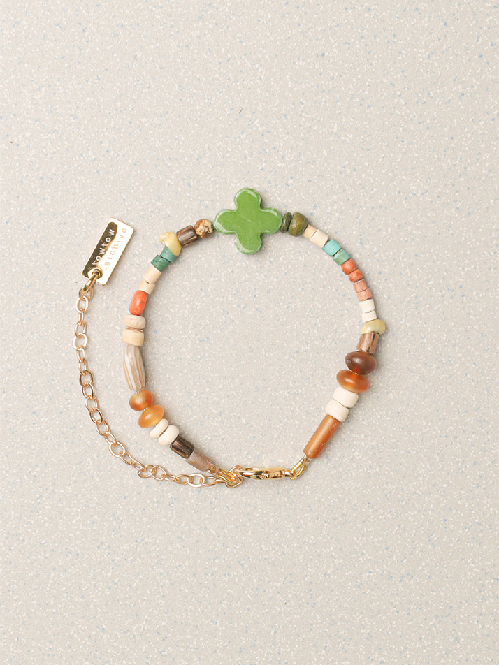 FULL CLOVER BRACELET GRASS : ARCHIVE-049