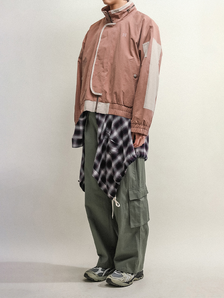 SQUARE UTILITY JUMPER-BROWN