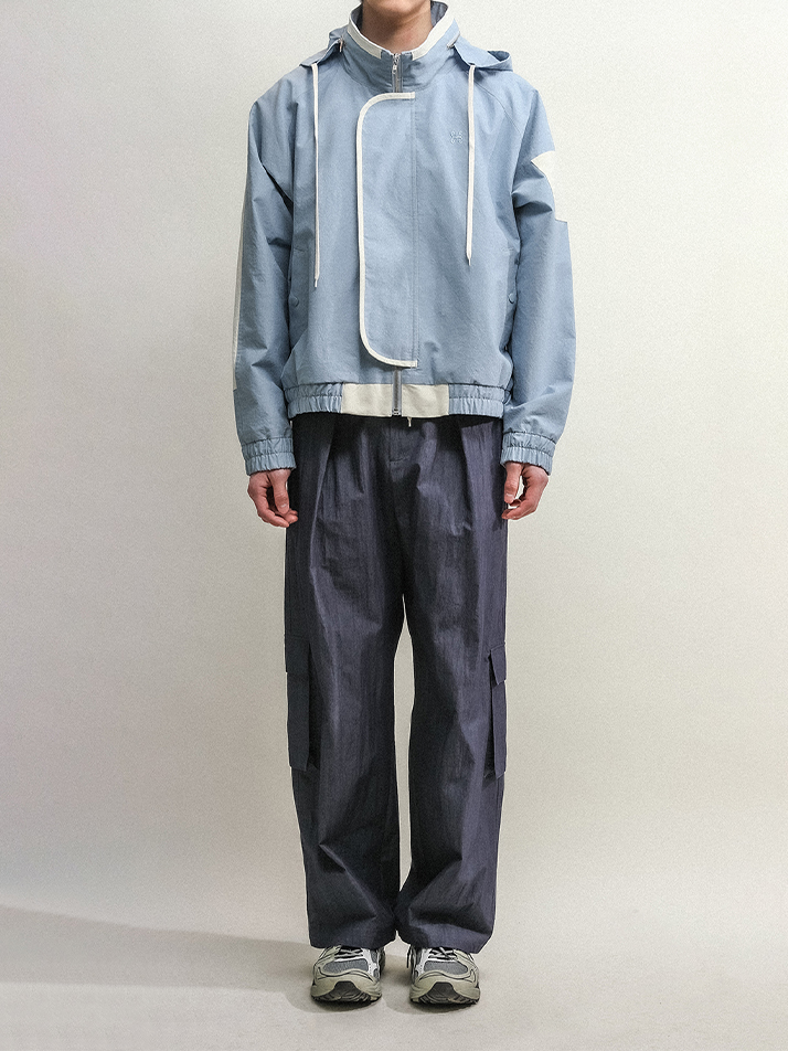 SQUARE UTILITY JUMPER-DUSTY BLUE