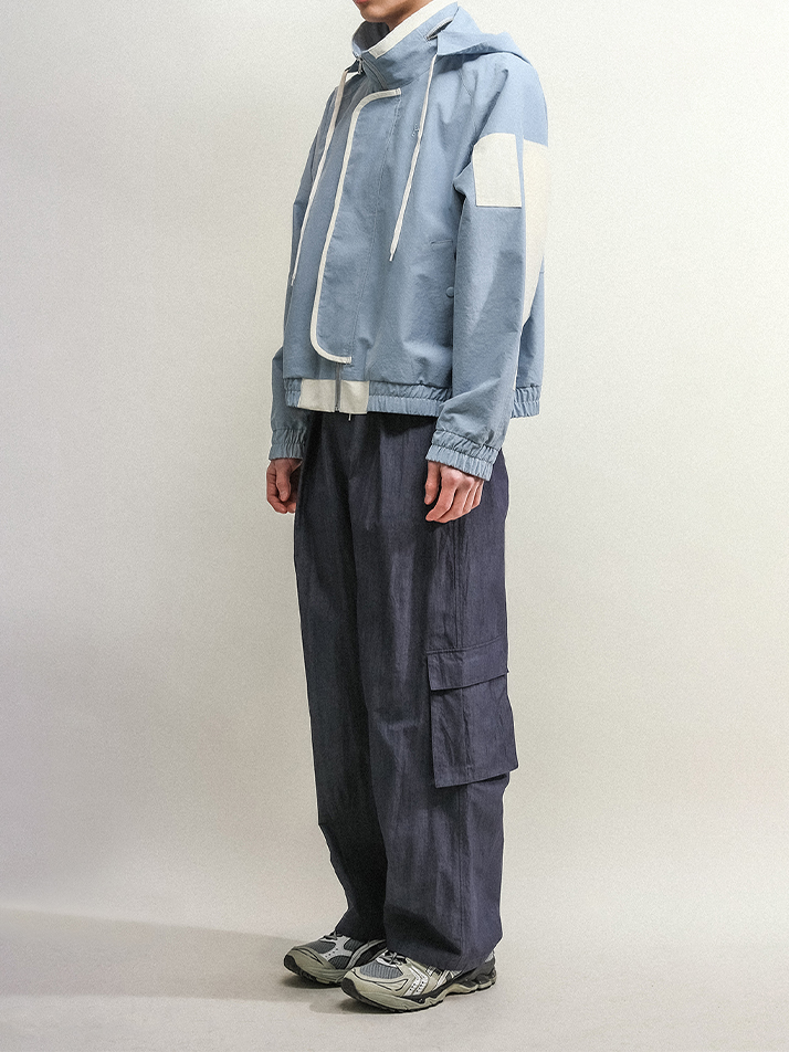 SQUARE UTILITY JUMPER-DUSTY BLUE