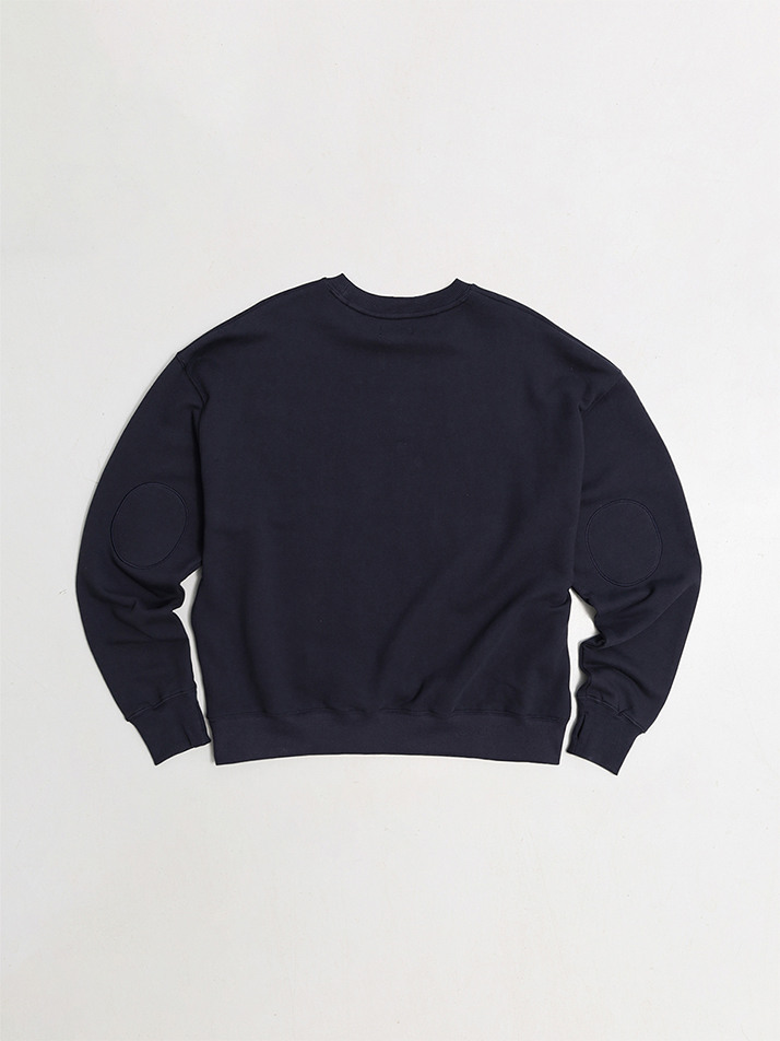 GARDEN EMB THUMBHOLE SWEATSHIRTS-ONYX NAVY | ETERNAL JOURNEY
