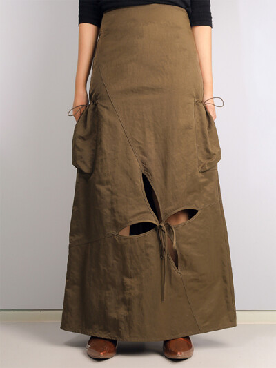 PIA CARGO SKIRT-DEMETER KHAKI