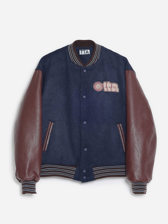 Grandpa's Varsity Jacket-Wine&Navy