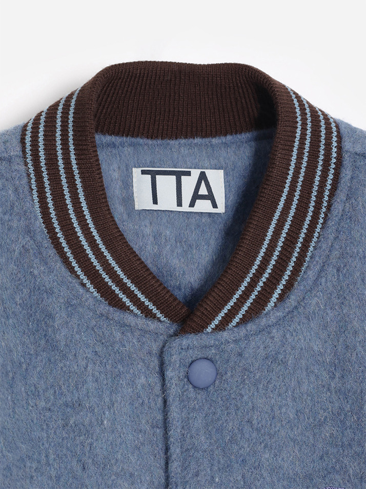 Grandpa's Varsity Jacket-Blue&Walnut