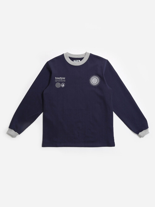 Infinite Sun L/S Tshirts-Melange Navy