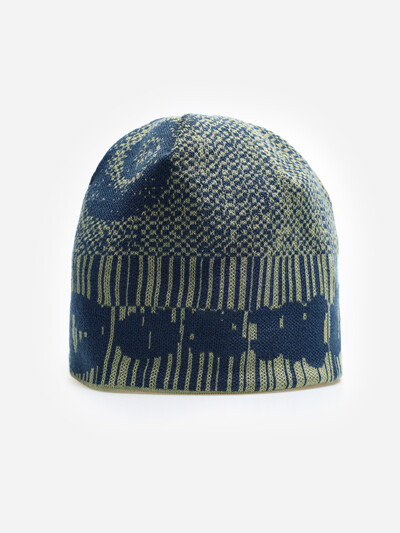Spiral Jacquard Beanie-Ivy Navy