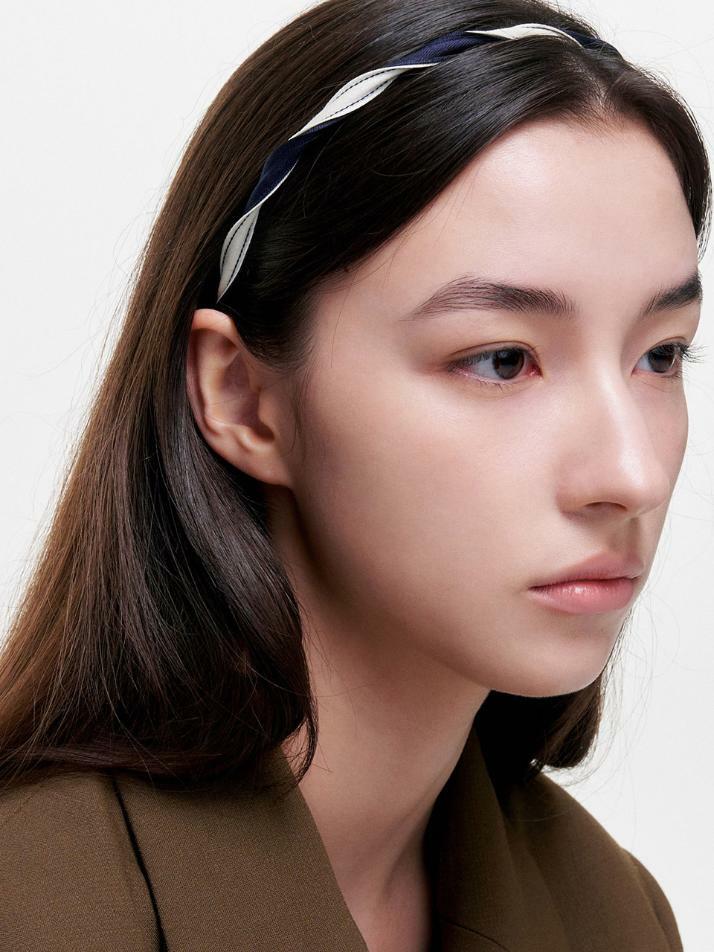 신디 배색 헤어밴드 2color