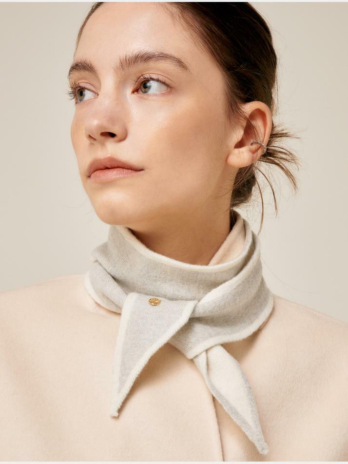 울 100% 트윌리 머플러 숏/롱 라이트그레이