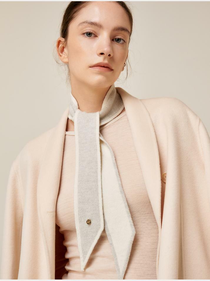 울 100% 트윌리 머플러 숏/롱 라이트그레이