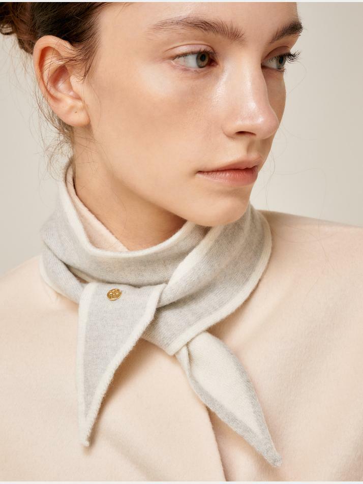 울 100% 트윌리 머플러 숏/롱 라이트그레이