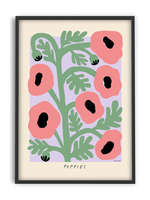 Madelen - Pastel Poppies 50 x 70