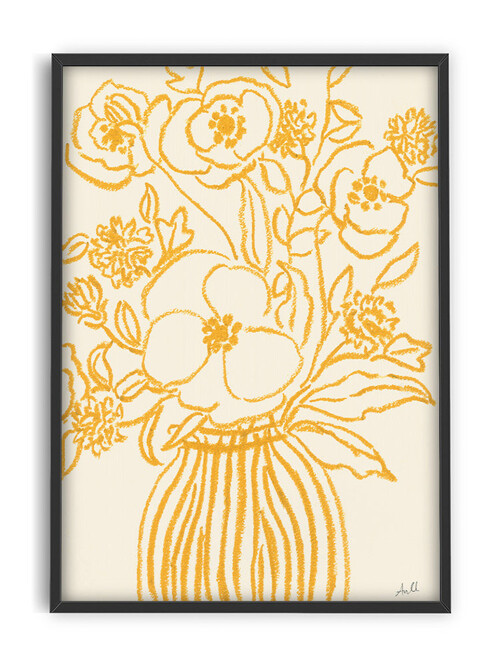 La Poire - Yellow Flowers I 50 x 70