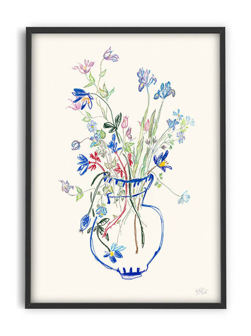 Mette Rix - Wild Flowers Blue 50 x 70